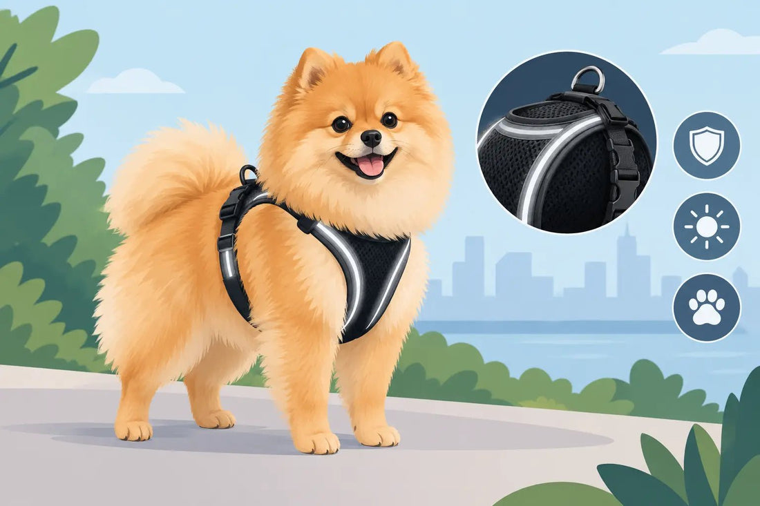 Buy Reflective Pomeranian Harness With Confidence - Cindy Pomeranian