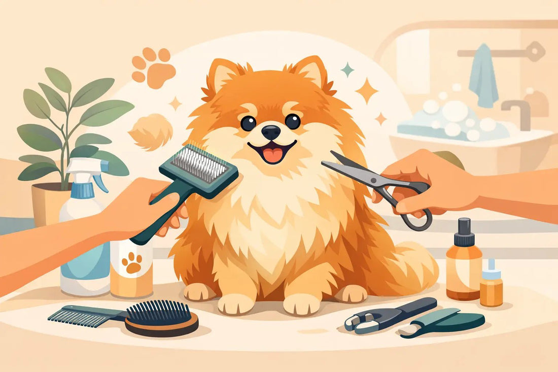 Pomeranian Double Coat Grooming Guide at Home - Cindy Pomeranian