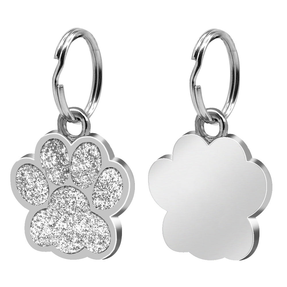 Personalized Paw Pomeranian Tag | Engraved Pet ID Tag - Cindy Pomeranian