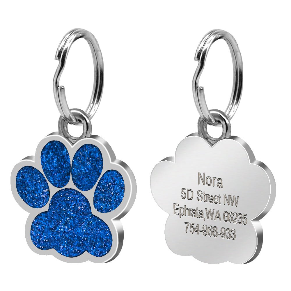 Personalized Paw Pomeranian Tag | Engraved Pet ID Tag - Cindy Pomeranian