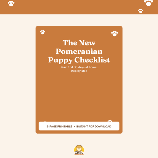Pomeranian Puppy Checklist | New Puppy Planner Printable - Cindy Pomeranian